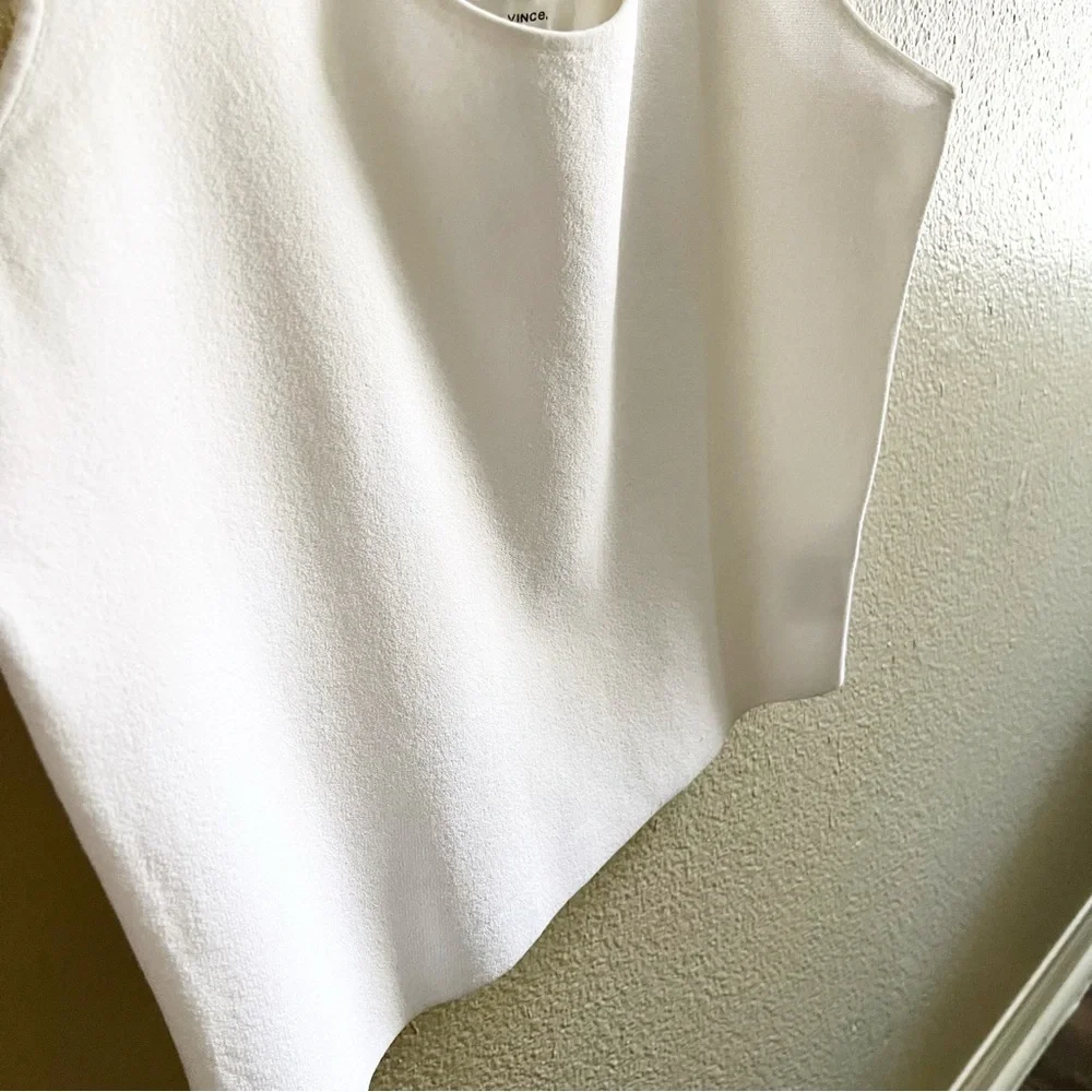 Vince White Knit Tank Top - Picture 3 of 5